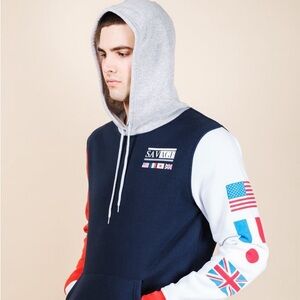 Mens Brooklyn Cloth SAVAGE Streetwear Hoodie Sweatshirt L